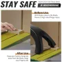 Miter Saw Hold Down Stick Injection Molded Safety Tool Rubber Grip Lightweight Design Wood Cutting Push Stick Rubber Feet Woodworking Accessories 18 Inch Long Versatile Holder for Small Parts