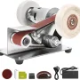 Mini Electric Belt Sander Belt Grinder Electric Knife Sharpener 7 Adjustable Speed for Knife Making Woodworking Metal Cutter Edges