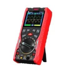 ET853C 3 az 1-ben 2CH 70Mhz-es oszcilloszkóp multiméter jelgenerátor 3 az 1-ben 200Msps mintavételi sebesség sávszélesség kétcsatornás színes képernyő újratölthető akkumulátor automatikus hatótávolság teszt adattárolás