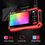 KAIWEETS Dual Lens Endoscope Camera 5 Inch IPS Screen 1920P HD Front and Side View IP67 Waterproof 8mm Probe 5M Cable 1080p Video Recording 4000mAh Battery USB-C