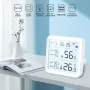 Smart Wireless Temperature Humidity Sensor with Advanced Bluetooth/WiFi Technology Adjustable Modes Low Power Consumption Ideal for Remote Home Monitoring and Smart Home Automation
