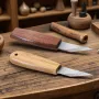 RUITOOL Handcrafted Precision Carving Knife CRV Blade Sharp Point Walnut Wood Handle Bamboo Handle Woodworking Sculpture Tool