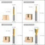 24pcs 8mm Shank Router Bit Set Woodworking Tools with Wooden Storage Case Professional Quality Clean Cuts