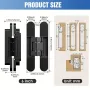 6 Inch Invisible Silent Door Hinges 180 Degree Swing 3 Way Adjustable Premium Zinc Alloy Heavy Duty Anti Corrosion Concealed Hinges for Interior and Exterior Doors