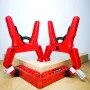 2/3/4 inch Carpentry Clip Quick Ratchet Carpenter Tool G-shaped Woodworking Clamp Photography Spring Clamps G-shaped Spring Clip Plastic Woodworking Clip