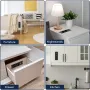 2Pcs Table Socket with 2 USB 2 Sockets Built-in Socket 2-Way Installation Power Strip with 2 Screws for Kitchen Furniture or Worktops Recessed Socket 1.8 Cable16 A/3500 W