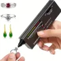 Professional Diamond Tester Pen Portable Electronic Diamond Identifier Fast and Accurate Testing for Jewelry Jade Rub with LCD and LED Indicators