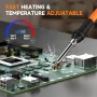 HX46 Soldering Station Kit 600W PID Temperature Control 150°C-500°C Fast Heating ESD Safe with LCD Display Auto Sleep Calibration EU/US Plug