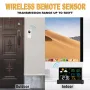 Wireless Indoor Outdoor Weather Station VA Color Screen Temperature Humidity Sensor 500 Feet Range Adjustable Backlight Dual Power Calendar Clock Moon Phase