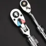 72-Tooth Retractable Ratchet Wrench Set Extensible Handle Carbon Steel Quick Release Spanner 1/4\ 3/8\ 1/2\ Multifunctional Hand Tool