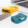 18V Battery Power Adapter with USB Type-C Compatible with Makita DEWALT Chargers for Mobile Devices and Travel Use