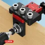 Woodworking 3 in 1 Dowel Jig Drill Kit Self Centering Doweling Jig Kit Simple Installation Versatile Portable Sturdy Drill Guides Locator