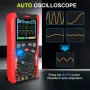 ET853C 3-in-1 2CH 70Mhz Oscilloscope Multimeter Signal Generator 3-In-1 200Msps Sampling Rate Bandwidth Dual Channel Color Screen Rechargeable Battery Auto Range Test Data Storage