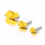 LAVIE 3PCS 45 Degree Lock Miter Router Bit Set 1/4 Inch 1/2 Inch 6mm 8mm 12mm Shank Tungsten Carbide Blades for Wood Slotting Tenoning Panel Joining