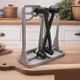 Professional Stainless Steel Manual Knife Sharpener Dual Slot Design Fine Grit Sharpening Rod Compact Kitchen Tool for Knife Scissors Sleek Metallic Finish Eco-Friendly