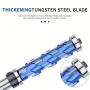High-Grade Carbide Flush Trim Router Bit with 1/2\ Round Shank Double Bearing Design for Woodworking Projects Ideal for Precision Trimming & Template Work