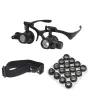 2.5X 4X 6X 8X 10X 15X 20X 25X Double Eye Loupe Head Wearing Head-Mounted Repair Jeweler Watch Clock Magnifier