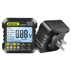 ANENG AC10 Socket Tester Plug Tester Zero Line Plug Polarity Phase Tester Multimeter Digital Tester