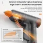 RAYENR Home Hot Melt Glue Gun 20W 110V-240V Quick Preheat 7mm Sticks Aluminum Alloy Nozzle Compact Design 30PCS/60PCS Optional Glue Sticks