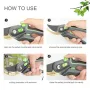 Industrial Pruning Shears 205mm SK5 Steel Blade 50mm Length Two-level Opening Ergonomic Non-slip Handles Labor-saving Spring Precision Cutting