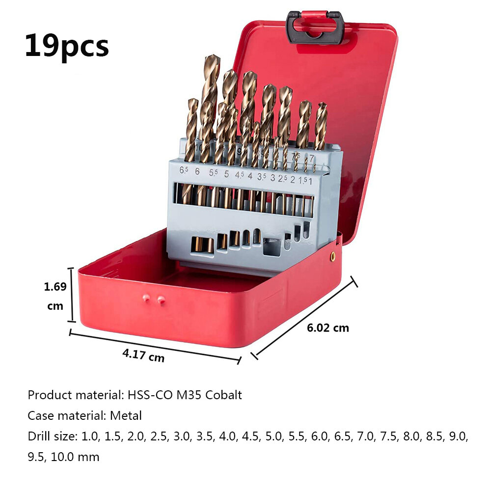 19pcs drill set