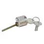 42PCS Orange Picks and Padlocks Set Equipped with an Automatic Unlocking Gun, Aircraft Clips, Transparent Padlocks and Rubber Sleeves,