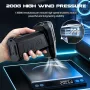 13W High-Speed Fan 2*3000mAh Batteries 3-Speed 10W Fast Charging 56m/s Wind Force Adjustable Cooling Blower