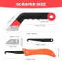 Grout Removal Tool Kit 11 Pieces Alloy Steel Angled Head Ergonomic Handle Diamond Style Blades Tile Gap Cleaning Repair Grout Scraper