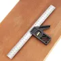 ENJOYWOOD Adjustable 300mm Aluminum Alloy Combination Square 45 90 Degree Angle Scriber Steel Ruler Woodworking Line Locator Ruler DIY Carpenter Measuring Tool