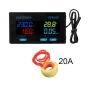 SINOTIMER SPM005 Multifunctional Power Meter High Accuracy LCD Display Measures Voltage Current Temperature Power 32-bit Operation