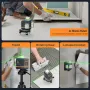 CIGMAN CM-701T 3x360° Laser Level 100ft Green Beam Self-Leveling Remote Control Rechargeable Battery with 1.5m Tripod IP54 Rating