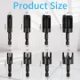 8pcs Wood Plug Cutter Drill Bit Set Cobalt Steel Plug Cutter Set Hex Shank Design 1/4 3/8 1/2 5/8 Inch Woodworking Tools High Precision Wear Resistant