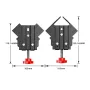 90 ° Corner Jig Adjustable Woodworking Right Angle Fixing Clamp Made of Carbon Steel Material Wear-resistant Right Angle Fixing Fixture