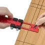 Woodworking Tools Ruler Pocket Ruler Layout Tool Aluminum Precision Ruler with T-Track Slide Stops Inch and Metric Scale