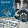 Premium Stainless Steel Bore Brush Set 6 pcs Silver Straight Wire Bristle for Drill Efficient Cleaning Rust Removal