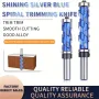 High-Grade Carbide Flush Trim Router Bit with 1/2\ Round Shank Double Bearing Design for Woodworking Projects Ideal for Precision Trimming & Template Work