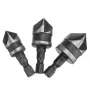 3Pcs 12mm 16mm 19mm Countersink Bore Set 1/4\ Hex Shank Wood Plastic Chamfer Bit