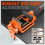 Quick-Release 90mm Drill Press Bench Vice High Carbon Steel Soft Grip Handle Fully Assembled for Woodworking Projects