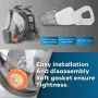 Dust Mask Reusable Full Face Respirator Mask Double Filtration Anti-Fog Organic Vapor Mask for Wooodworking Painting Welding Dust Protection