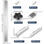 2PCS Aluminum Alloy 2 In 1 Combo Universal T Tracks Miter Miter Slot Rails with with Predrilled Mounting Holes and Accessories