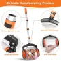 Nut Collector Rolling Garden Nut Harvester Telescopic Handle 1-Gallon Capacity Aluminum Alloy Stainless Steel Wire Cage for Pecans Walnuts Acorns Golf Balls