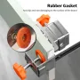 2pcs Adjustable Drawer Front Clamps Stainless Steel DIY Cabinet Assembly No Tools Needed Fits 10-30mm Panels Furniture Assembly