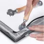 Wooden Handle Metal Wheel Rolling Tool 22cm Length 3.85cm Wheel Diameter Screen Door Double Window Installation Spline Roller Household Tool