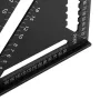 12-inch Aluminum Alloy Triangle Ruler with Protractor Scriber and Sawtooth Guide Multifunctional Tool