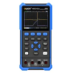 OWON HDS2102A راسم الذبذبات التشخيصي للسيارات 100 ميجا هرتز عرض النطاق الترددي 500 مللي ثانية / ثانية معدل أخذ العينات 2 قنوات متعددة CAN LIN مكتبة الشكل الموجي بطارية محمولة قابلة لإعادة الشحن