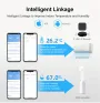 Smarsecur Smart Wifi Temperature and Humidity Sensor with Real Time Monitoring, Adjustable Temperature Modes Remote Access Energy Efficient Anti-Tamper Design Works with Smartphone Ideal for Home Climate Control