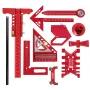 10pcs Aluminum Alloy Woodworking Square Kit CNC Laser Engraved Multi-Angle Ruler Compass Scriber Tenon Gauge Sharpening Tool Drawing Layout Panel Splicing Accessories