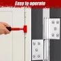 4-in-1 Door Hinge Adjustment Tool Metal Hinge Adjustment Wrench Door and Cabinet Alignment Tools Hinge Gap Repair for Door Hinge
