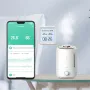 Tuya TH08 Wi-Fi Zigbe Temperature Humidity Sensor Hygrometer Wireless Alexa Google Compatible Backlight Feature Low Battery Reminder Remote Home Monitoring 24H Time Display