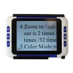 2-32X 3.5 inch LCD Digital Magnifier Portable Reading Aid Rechargeable Battery TV-OUT Multiple Color Modes Pocket-Sized Loupe